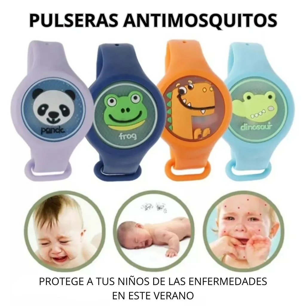 Pack de 3 Pulseras Antimosquitos - ¡LA PROTECCIÓN IDEAL EN ESTE VERANO!☀️🦟 Incluye Protector Solar de Regalo😱